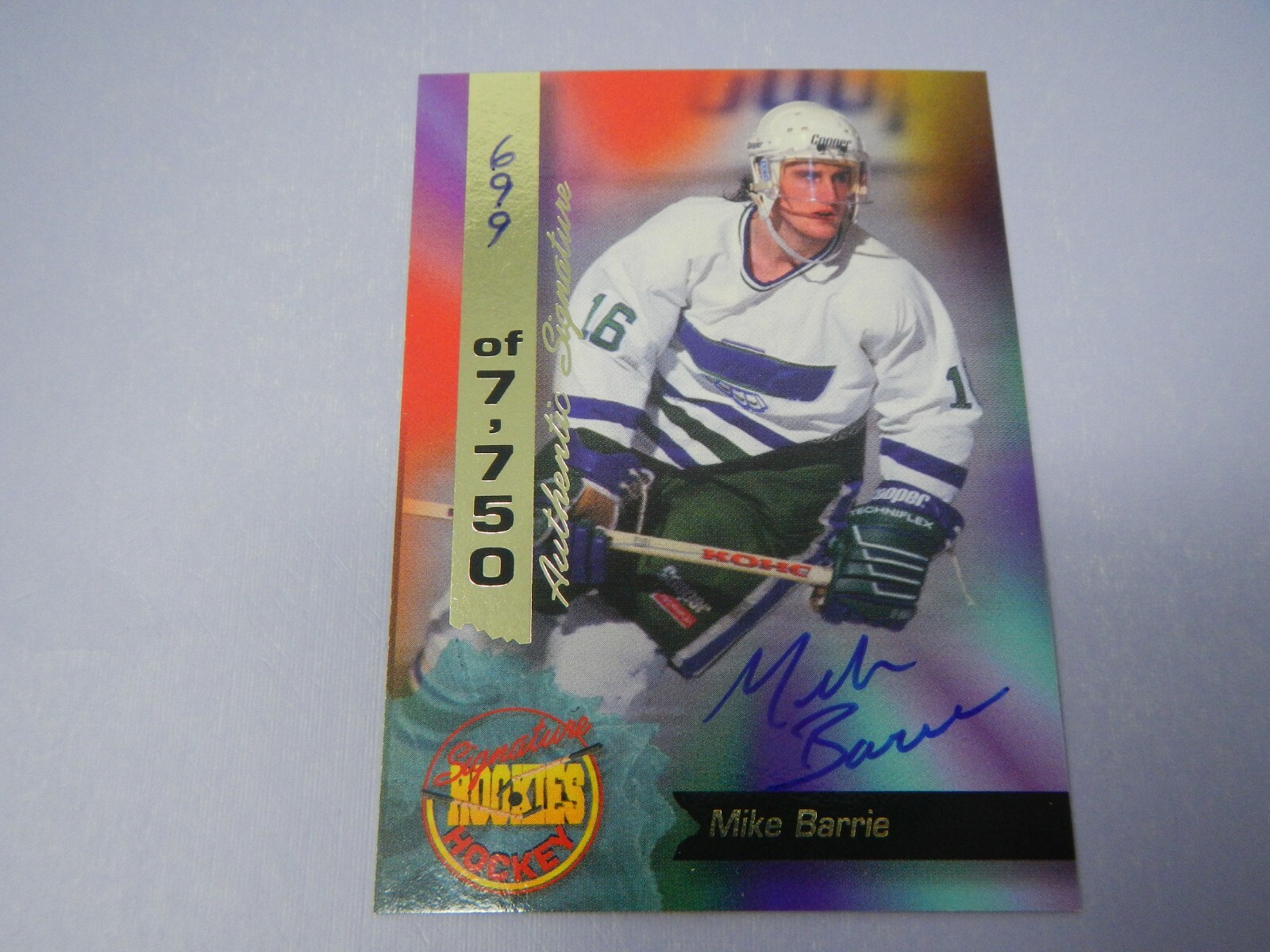 1994-95 Signature Rookies Hockey Mike Barrie #40 Auto / 7750