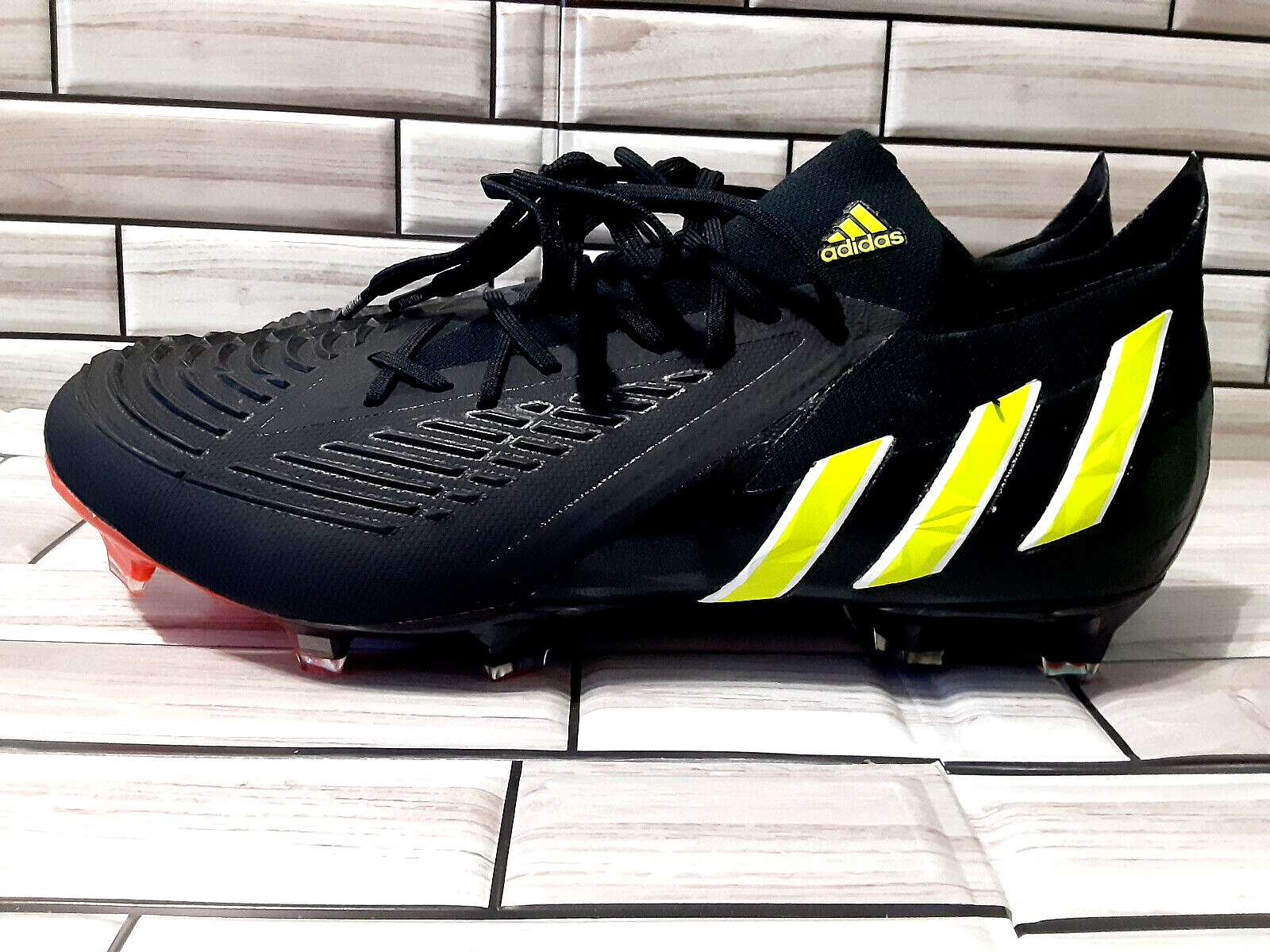 ADIDAS PREDATOR EDGE.1 FG SOCCER CLEATS MENS SIZE 12 BLACK