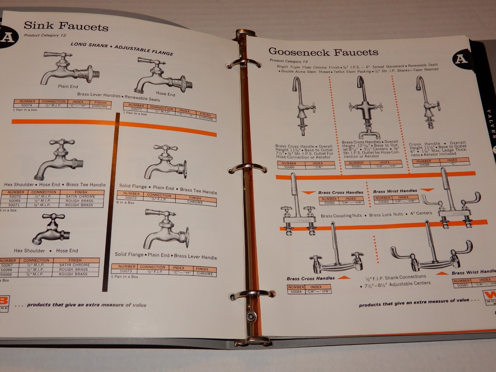 Vintage Wolverine Brass Plumbing Catalog Binder # 68