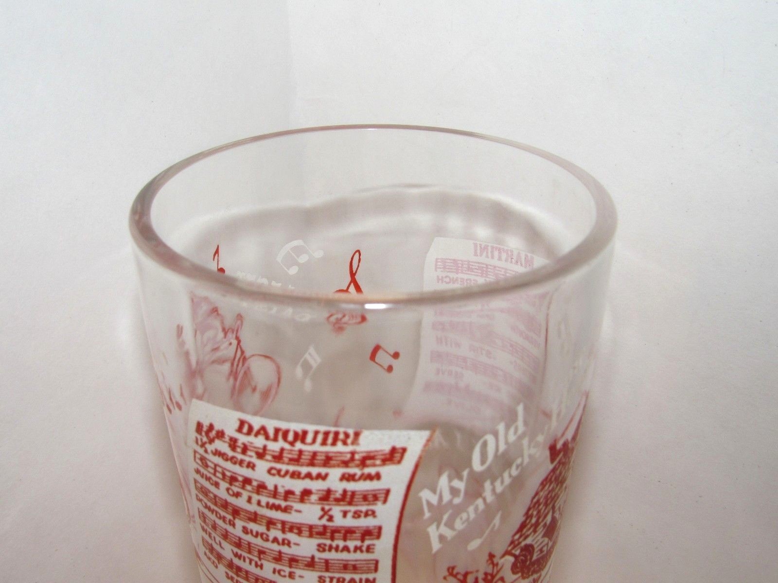 Cocktail Shaker Glass Drink Mixer w/ Recipes Songs Martini Manhattan Barware