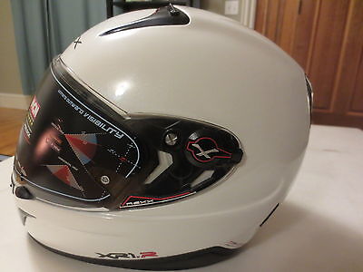 Nexx XR1R Full Face Helmet (White Shiny, X-Small) Motorcycle Tri-composite Shell