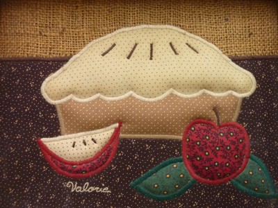 Vintage Apple Cherry Pie Framed Fabric Picture 11
