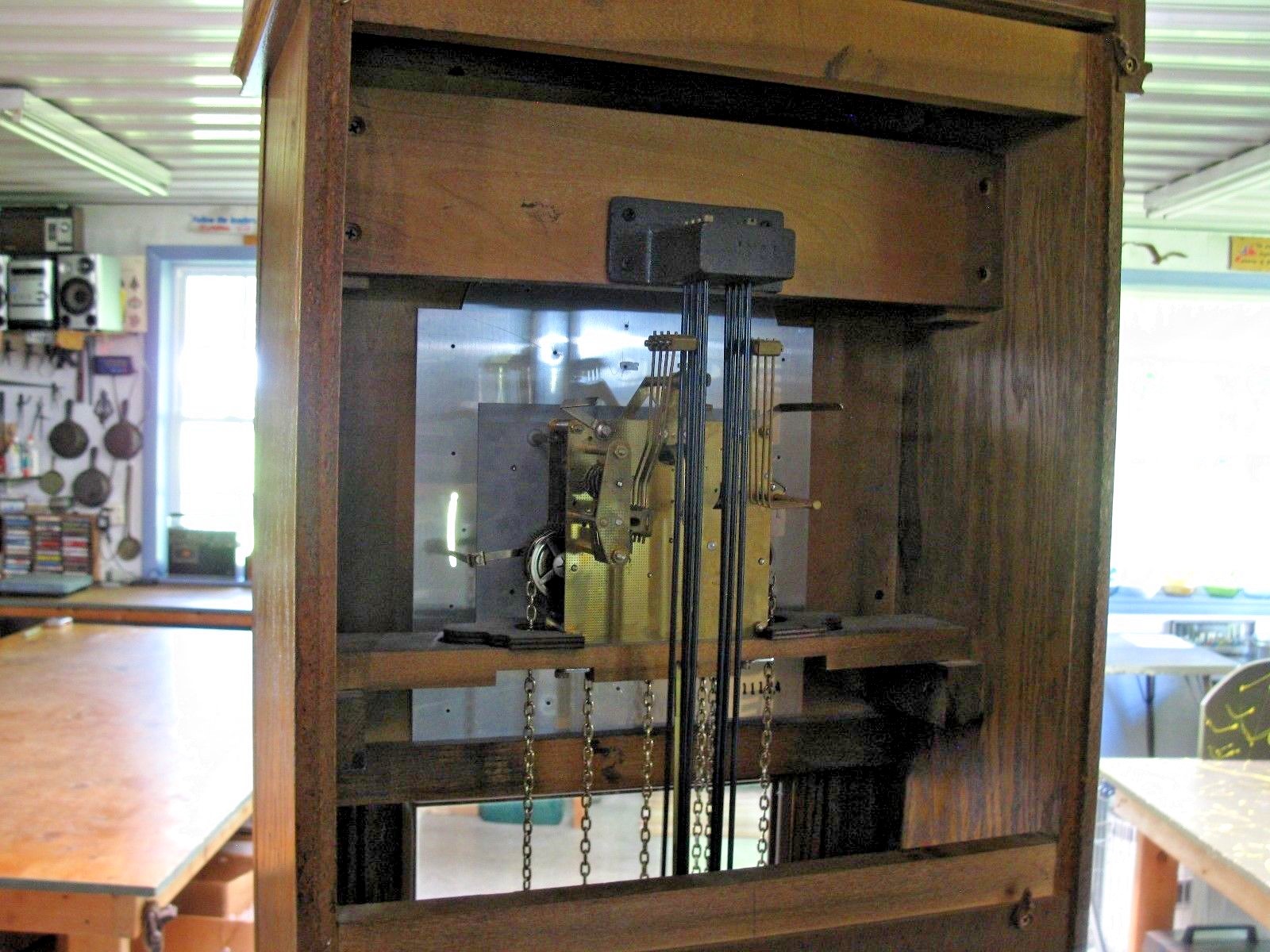 Ridgeway Clocks Grandfather Clock, Oak Wood