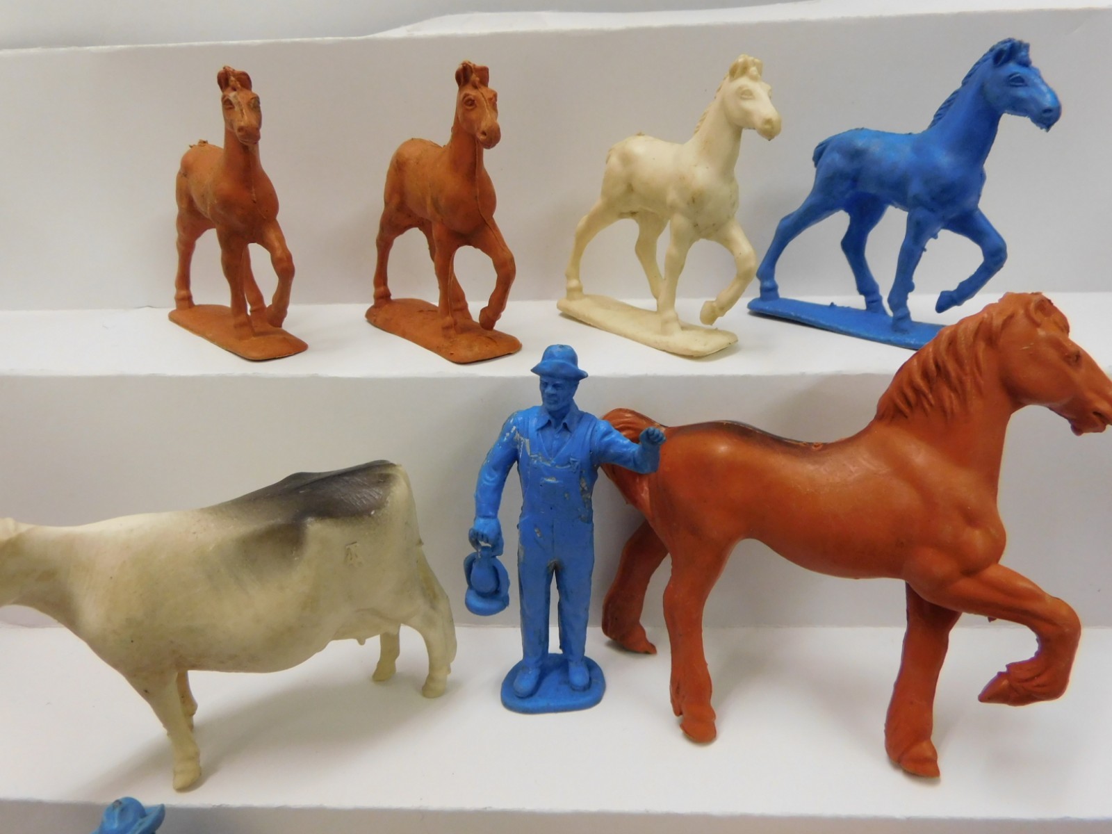 Auburn Toy Company Vinyl Farmers Animals Playset Figures