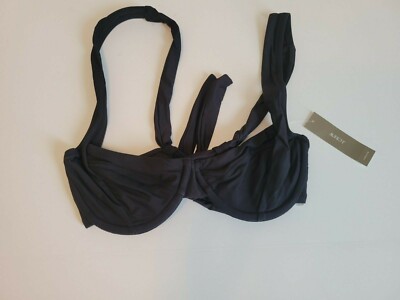   J.Crew Underwire bikini top with criss-cross straps Black Size 34B NWT $ 69.99