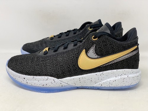 シューズ(男性用) Nike Lebron 20 (GOOD CONDITION) used Nike LeBron 20 Black Metallic Gold White Basketball Sneaker