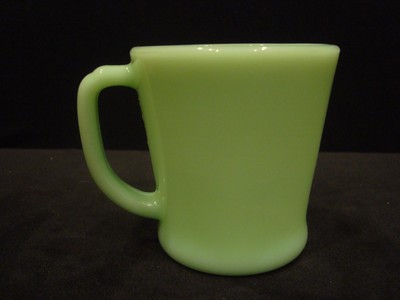 Set of 6 Fire King Oven Ware Jadite Jadeite & Brown Mugs MINT