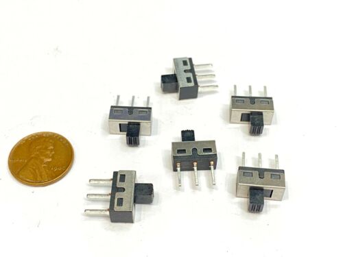 6 Pieces SS12D10 Vertical Slide Switch Toggle Switch 1P2T 3P Pitch 5MM E28