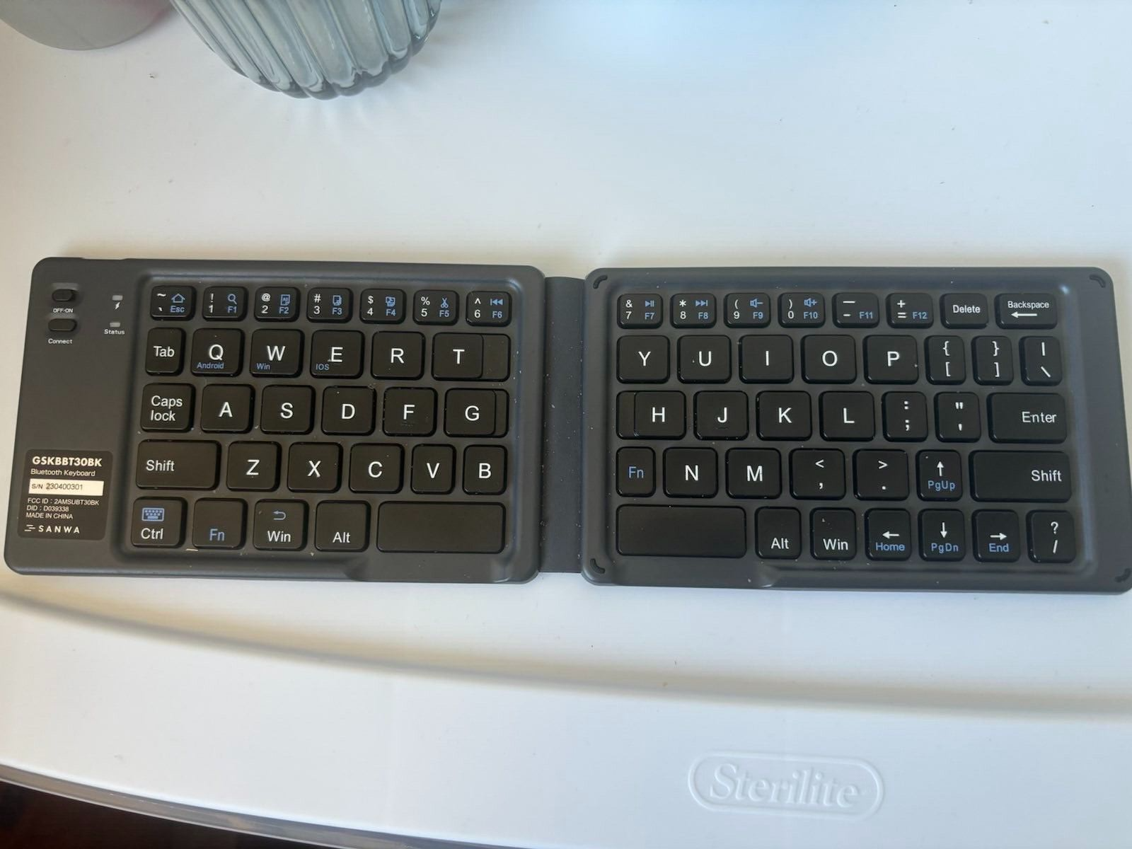 SANWA (Japan Brand) Foldable Mini Bluetooth Keyboard, Portable  Folding  Wirel