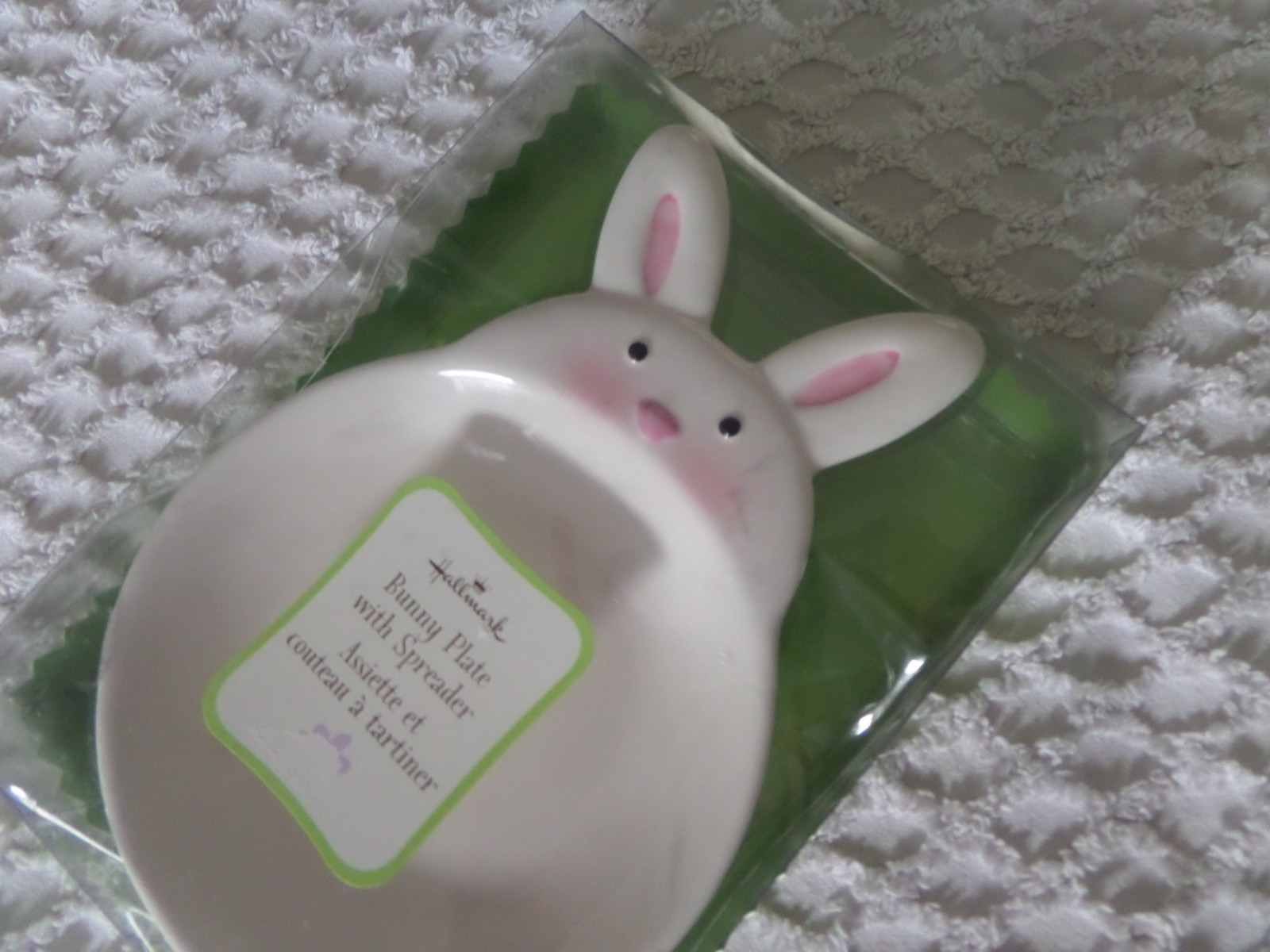 Hallmark Bunny Plate with Spreader NIB Easter Spring