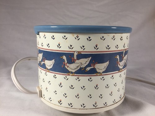 Vintage Rival Potpourri Crock Pot Country Goose Geese