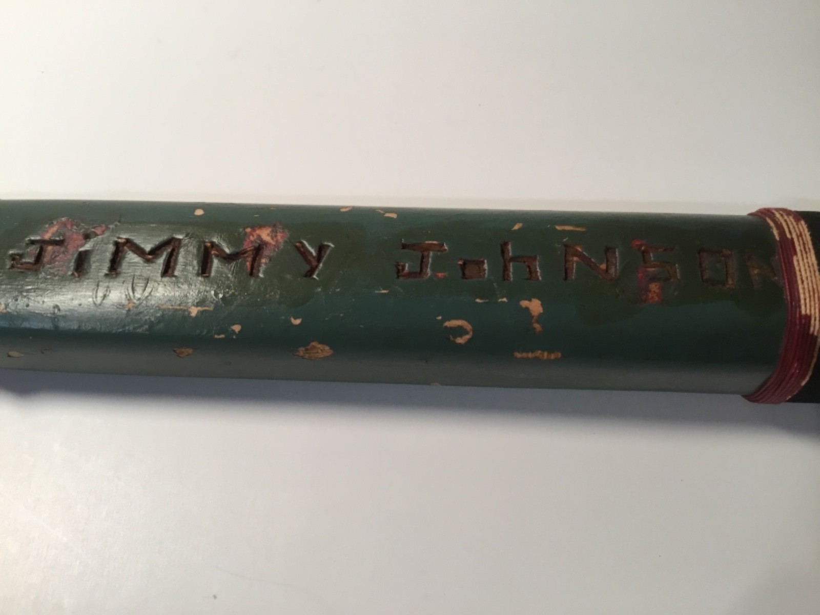 Vintage Kent Country Club Dark Green and Red Wooden Tennis Racket Collectible