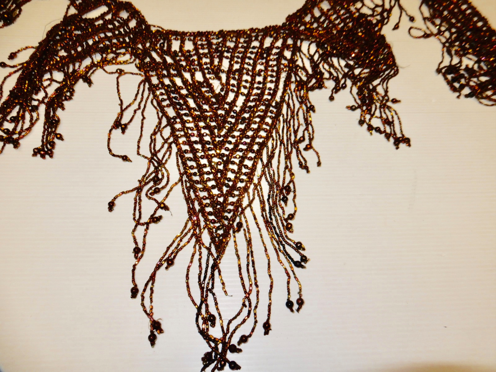 ANTIQUE CUT STEEL BRONZED WOMANS COLLAR VEST NECKPIECE