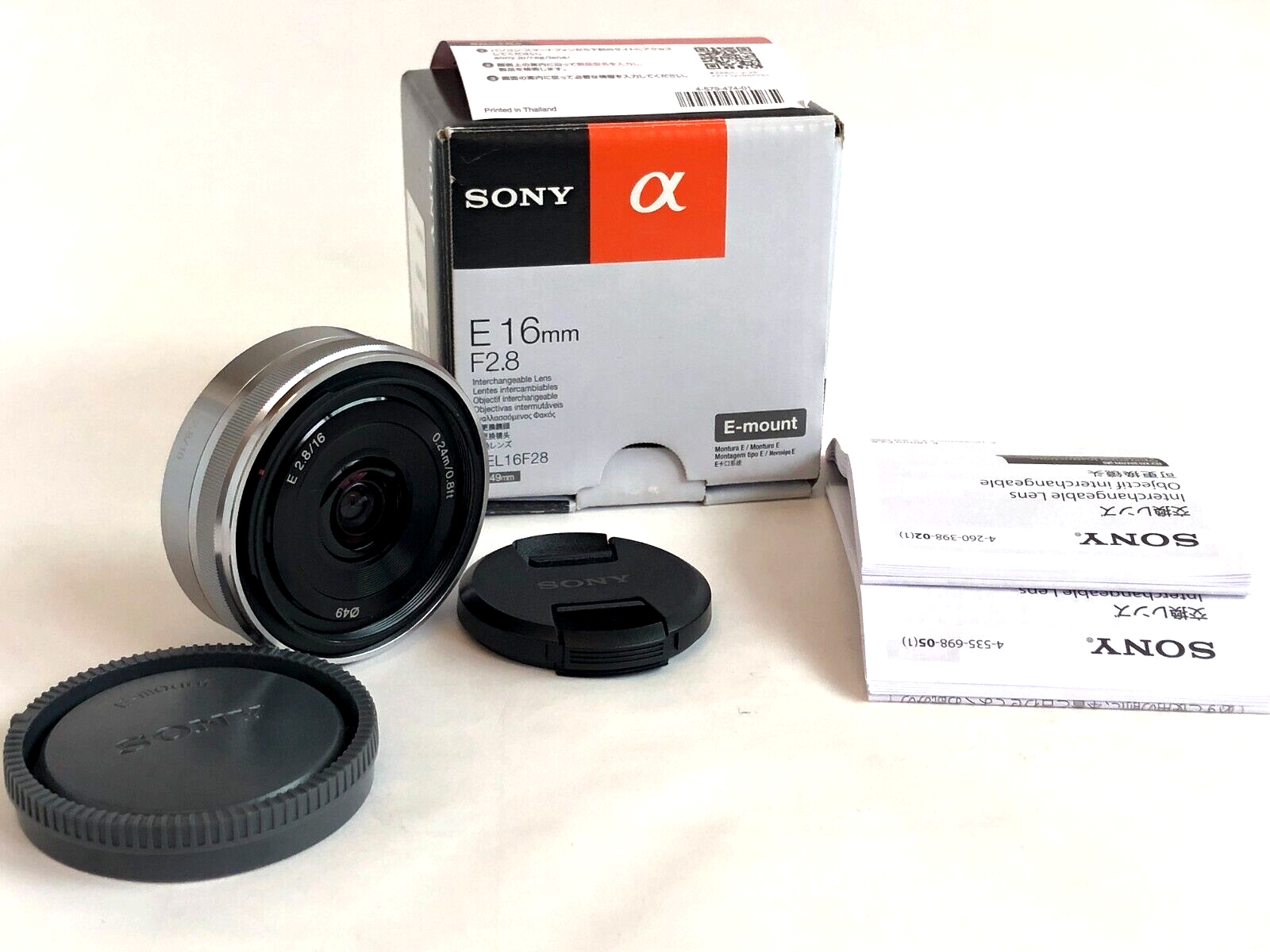 SONY E 16mm F/2.8 SEL16F28 Pancake Lens E mount With box