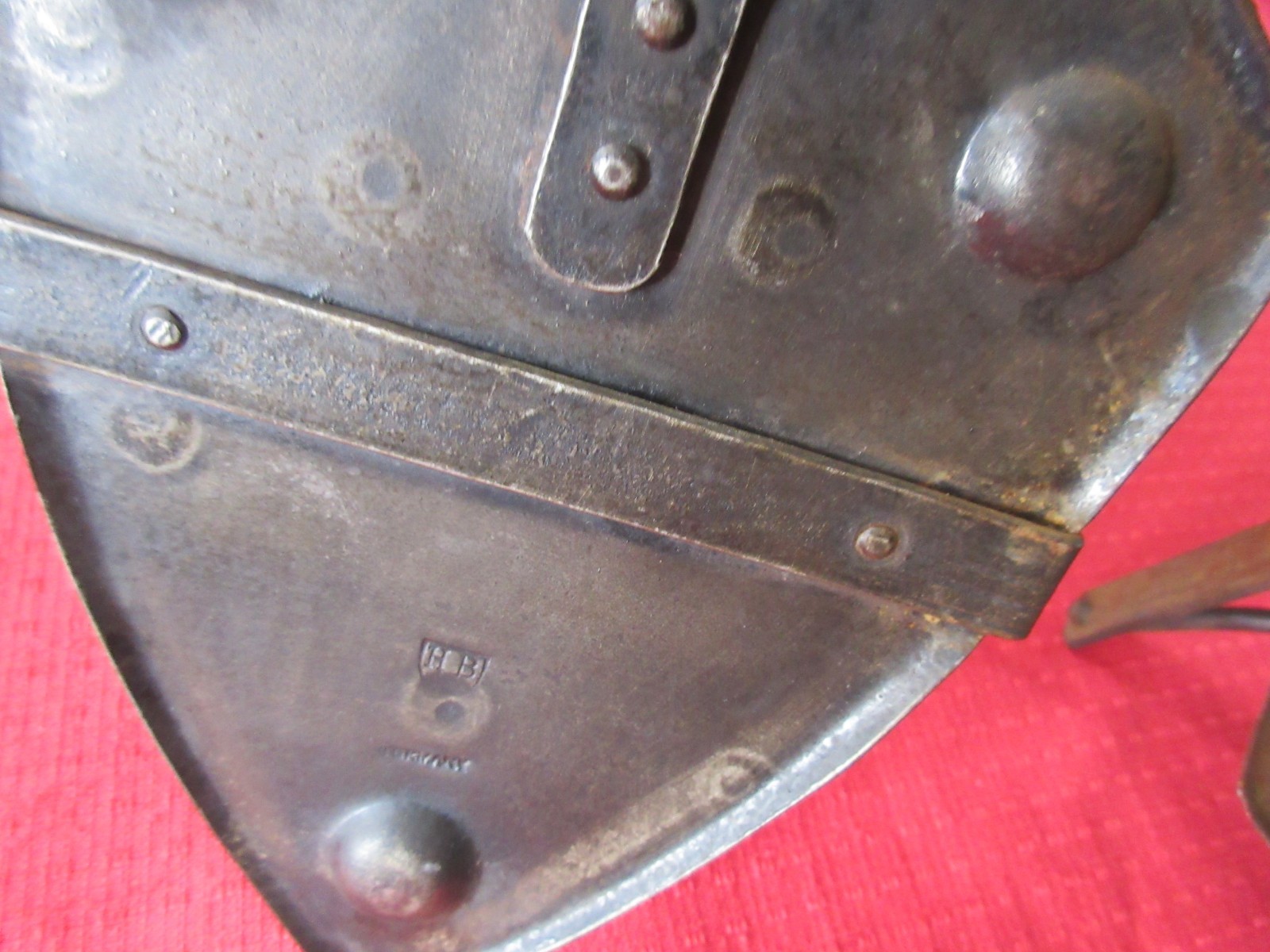 VINTAGE METAL CANDLE HOLDERS HANG OR CARRY m H B GERMANY EARLY PRIMITIVE UNIQUE