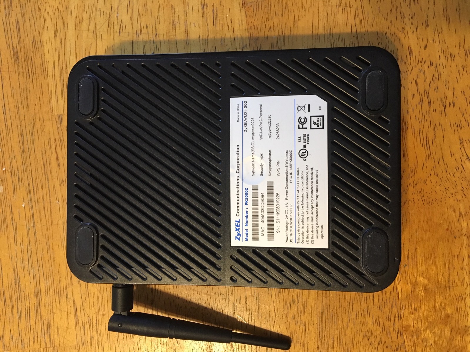 Zyxel Qwest PK5000Z DSL Wireless Modem Router