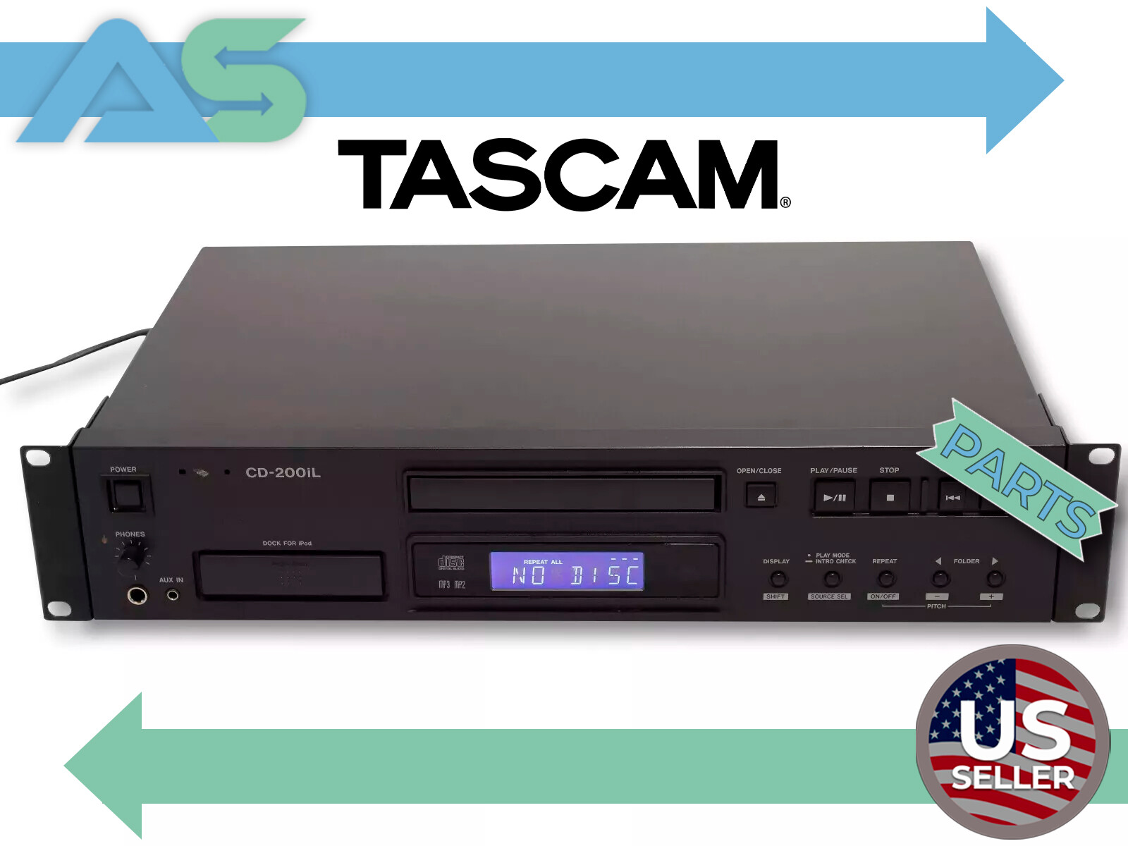 美品 TASCAM CDプレーヤー 業務用 iPodドック搭載 CD-200iL CD-200iL | 30ピン/Lightning両対応iPodドック搭載業務用CD