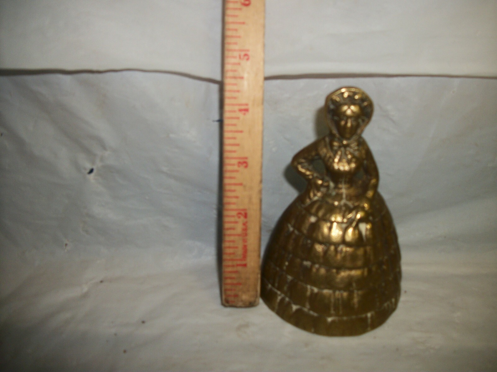 Vintage Brass Lady Bell /  Figurine Brass / Lady Bell Heavy 1.2 Lbs.