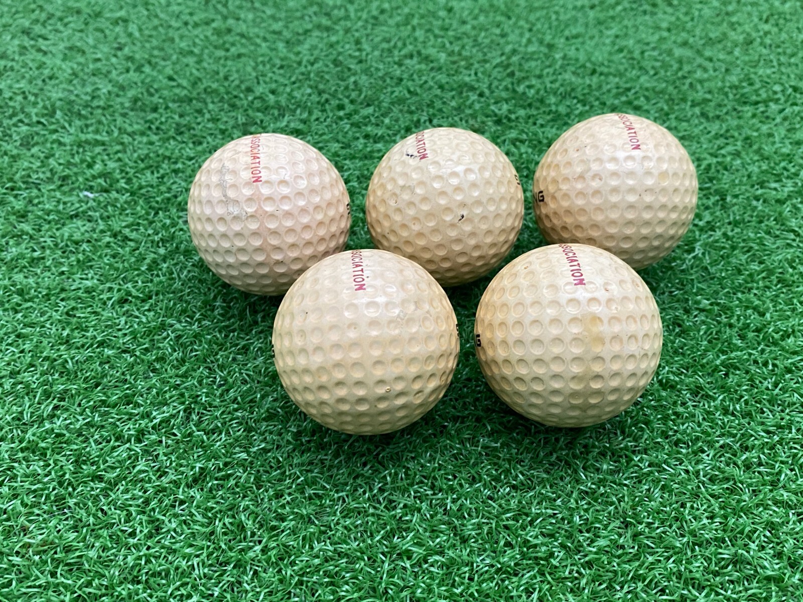 RARE Lot (5) Vintage 1960's PING GOLF BALLS Karsten American Heart