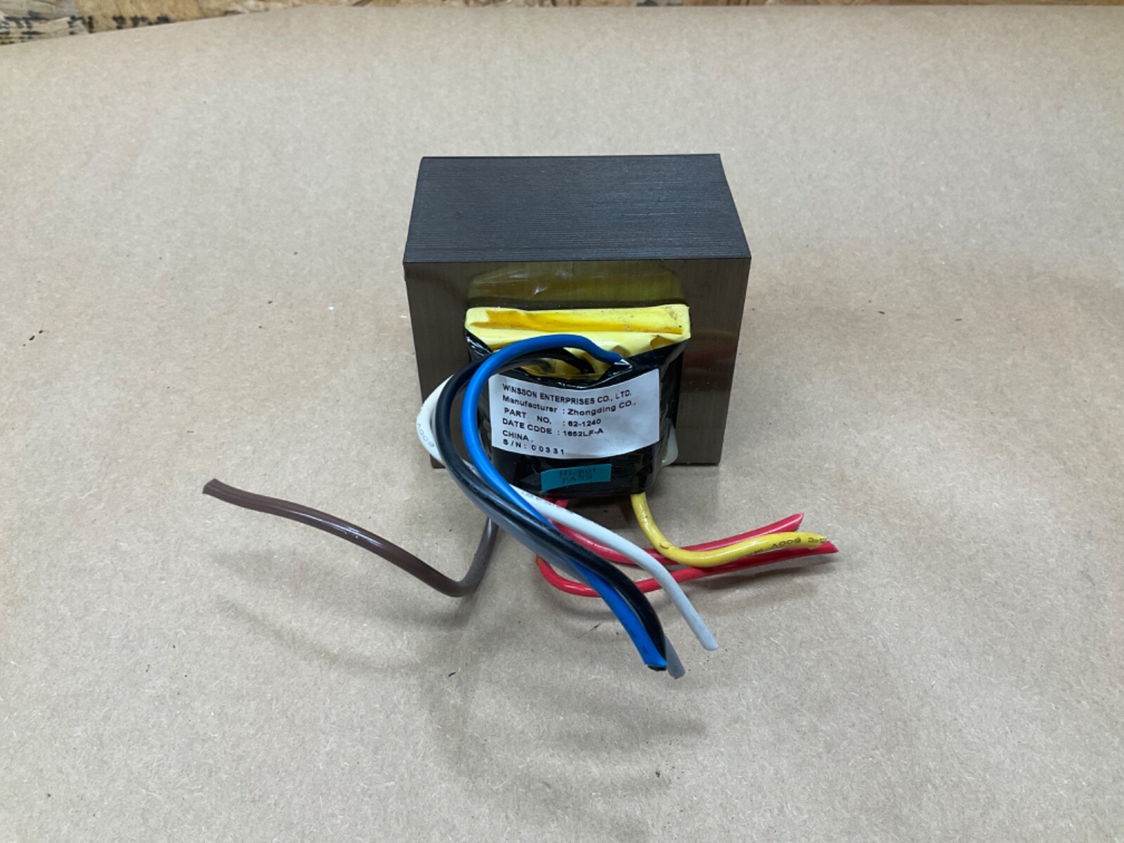 Winsson Enterprises 62-1240 Transformer Zhongding #12E64PR6