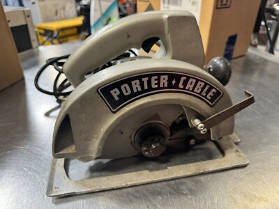 VINTAGE PORTER CABLE 7 1/4 INCH 315-1 BUILDERS CIRCULAR SAW MINIMAL USE RARE USA