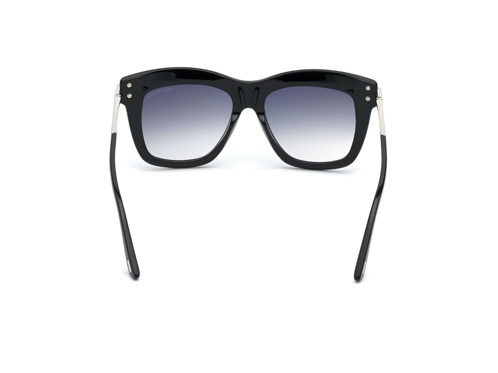 Pre-owned Tom Ford Sunglasses Dasha Ft0822 01b Shiny Black Smoke Gradient 52mm Tf 822 In Gray