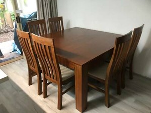 TIMBER DINING TABLE AND CHAIRS | Dining Tables | Gumtree Australia