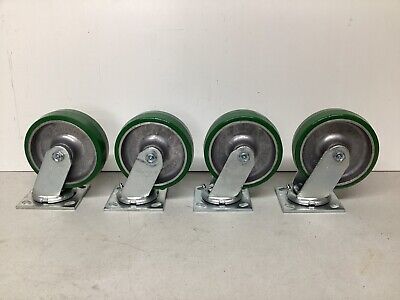 ALBION Caster: 6 in Wheel Dia., 1200 lb 7 1/4 in Mounting Ht SET OF 4 16PI06201S