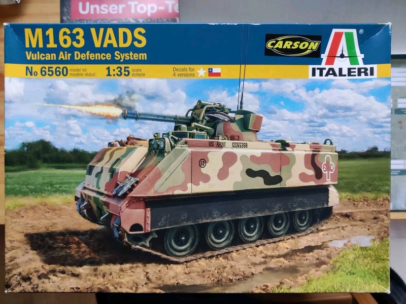 M163 Vads Panzer Tank 1:35 Italeri Neu Mit Ovp Modellbausatz Vulcan Air Defence 