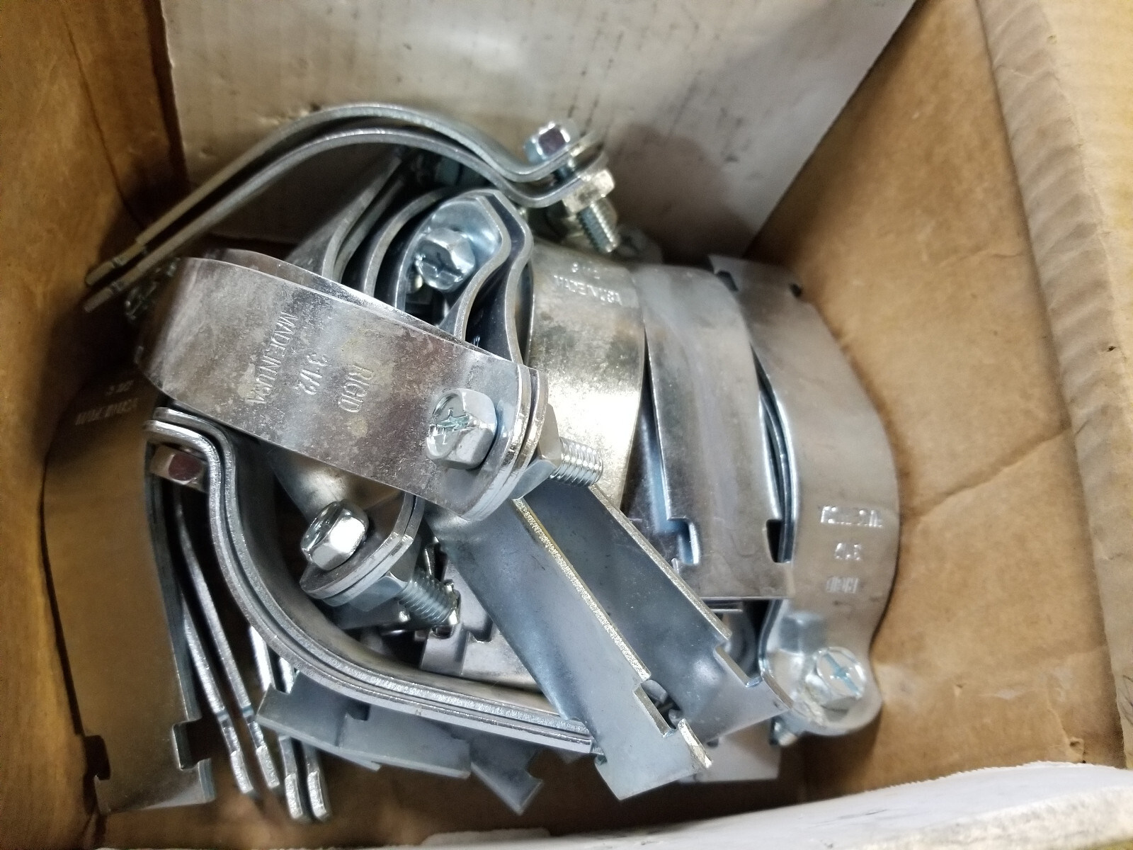 BOX OF 20PC  3-1/2 in. Carbon Steel Rigid Strut Clamp 7873Z0350 FNW7873Z0350 - Picture 5 of 5