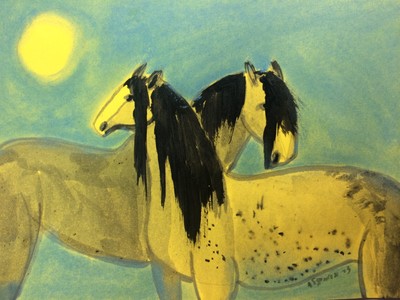''wild Native American  horses''  # 1  by A Shenton