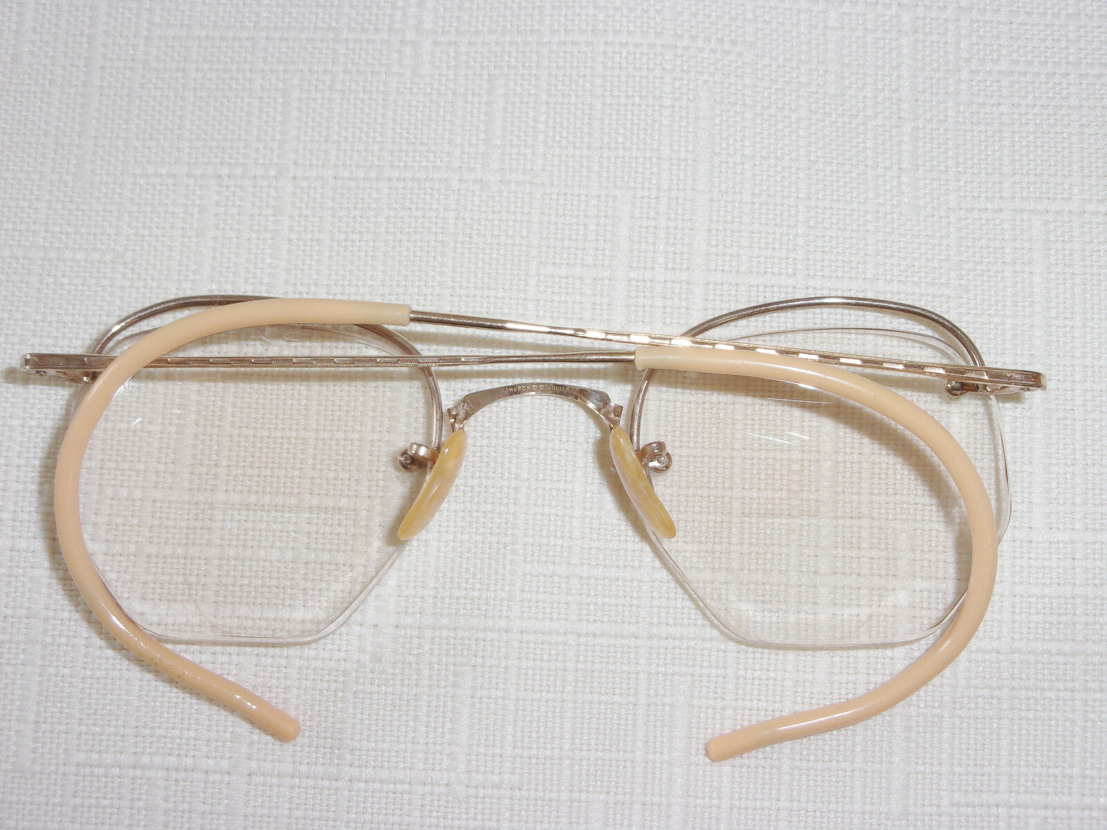 Shuron Vintage 12K GF Shurset Rimway Fulvue Eyeglasses Gold Wire Half Rim Frames