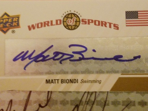 Michael Phelps Louganis Spitz Biondi Signed Rare Olympic Autograph 2010 UD Card