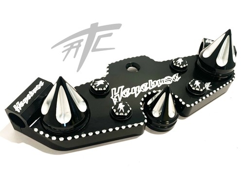 HAYABUSA BLACK DIAMOND CUT TRIPLE TREE & SPIKE CAPS PKG 08