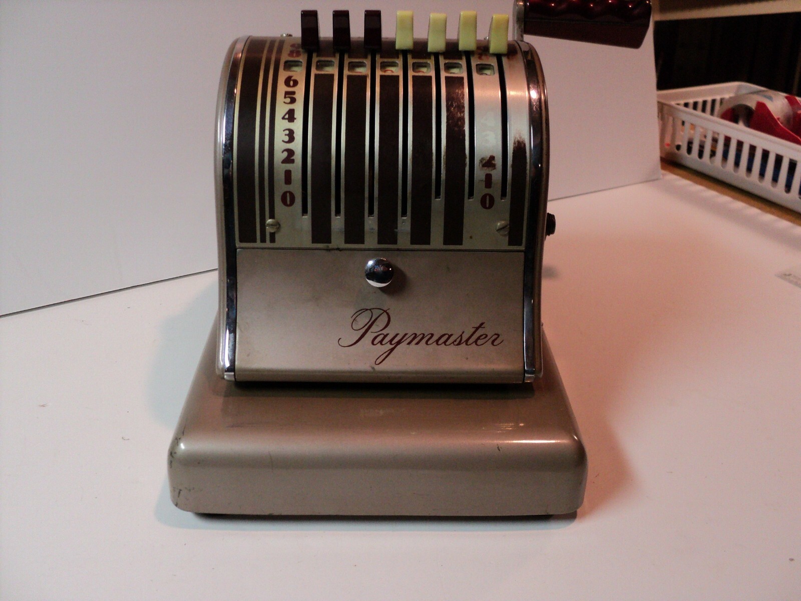 Vintage Paymaster check Writing System. Very Nice. Works. Has Key