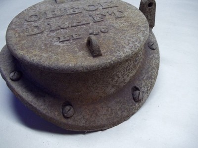 Antique check draft door for display or repurpose 6 1/2 inch