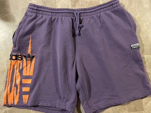 Adidas Originals Men's Tech Purple French Terry Shorts Sz