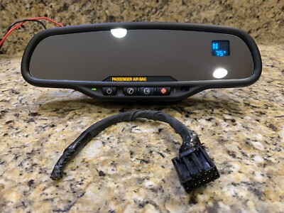 GENTEX-261 03-06 SILVERADO SUBURBAN YUKON CADILLAC REAR VIEW MIRROR COMPASS TEMP