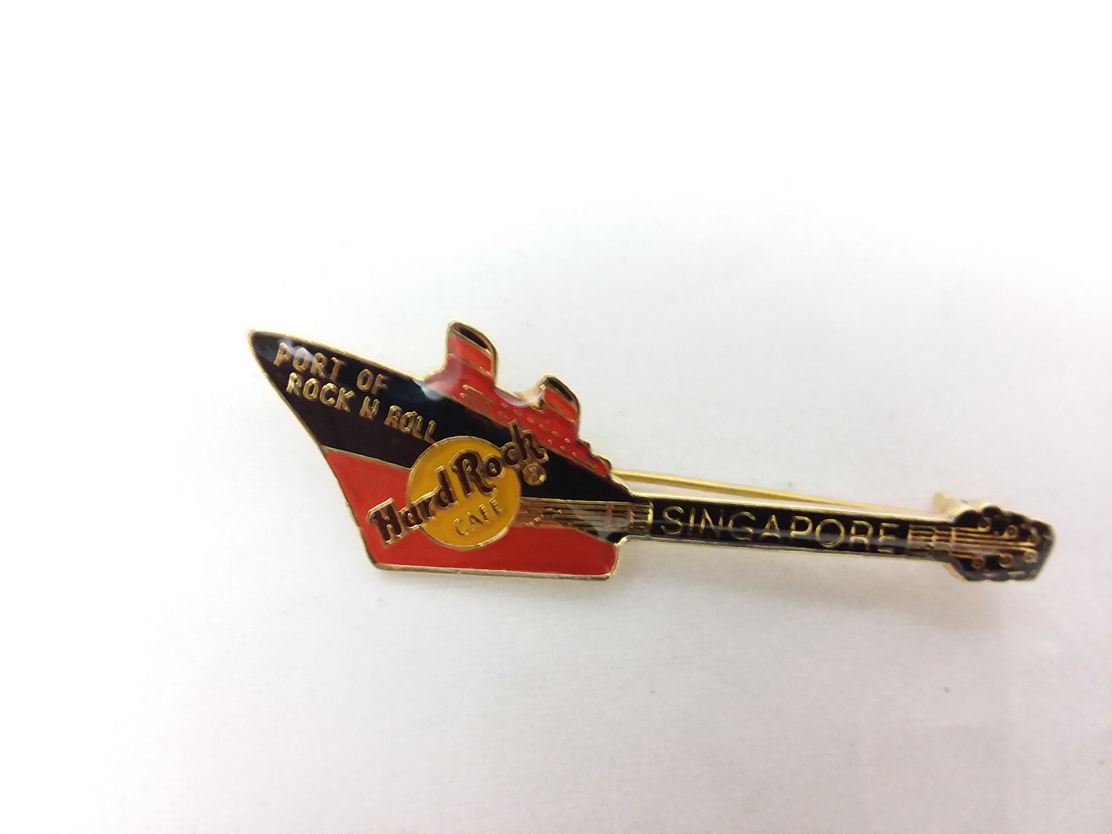 Hard Rock Cafe Singapore Port of Rock Cruise Ship Guitar Pin