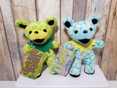 Grateful Dead Bean Bear Daisy & Doodah Man 1998 Series 3 Liquid Blue Lot of 2
