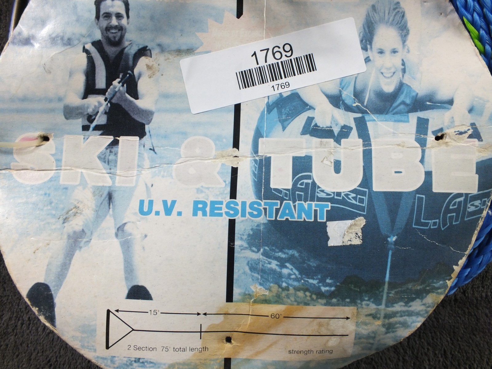 Hydro Slide Ski and Tube Blue Water Rope Sports UV Resistant