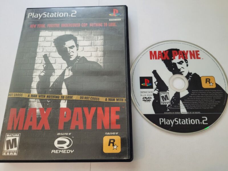 Max Payne Sony Playstation 2 Ps2 Black Label Disc Manual Tested Cleaned