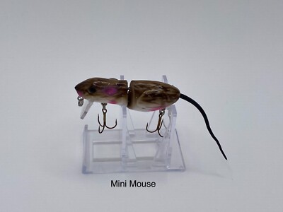 Hand Painted Lifelike Brown Mini Mouse/Rat Wakebait Lure