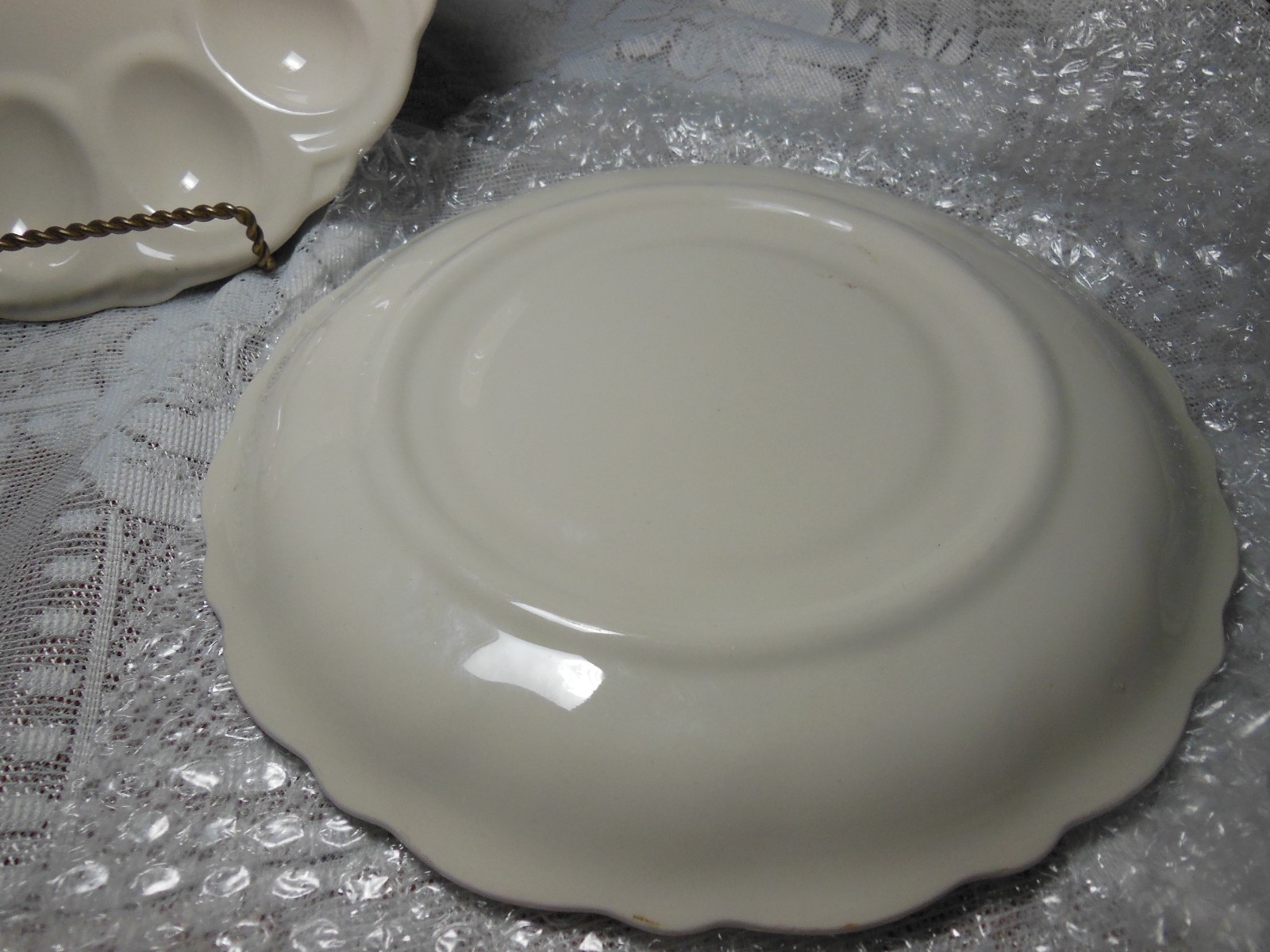 Vintage Steubenville Fairlane Deviled Egg Plate Flowal 50's Very NICE Items