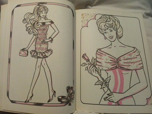 Vintage 1992 Barbie Giant Paint With Water Coloring Book by Golden New Unused