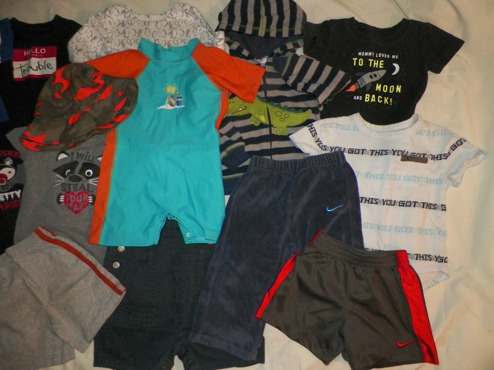 15 Piece Lot Baby Boy Clothes 18 Month Spring Summer Nike Nautica Old Navy +