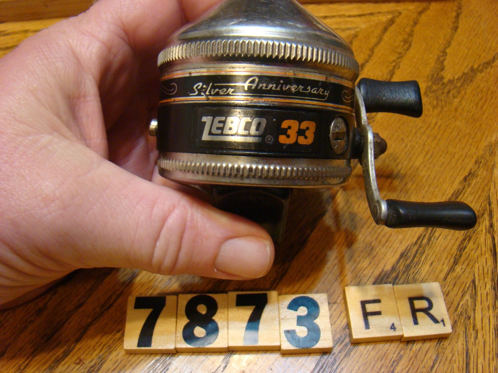 U7873 FR RARE ZEBCO 33 SILVER ANNIVERSARY 25TH 1980 FISHING U7873 FR RARE ZEBCO 33 SILVER ANNIVERSARY 25TH 1980 FISHING