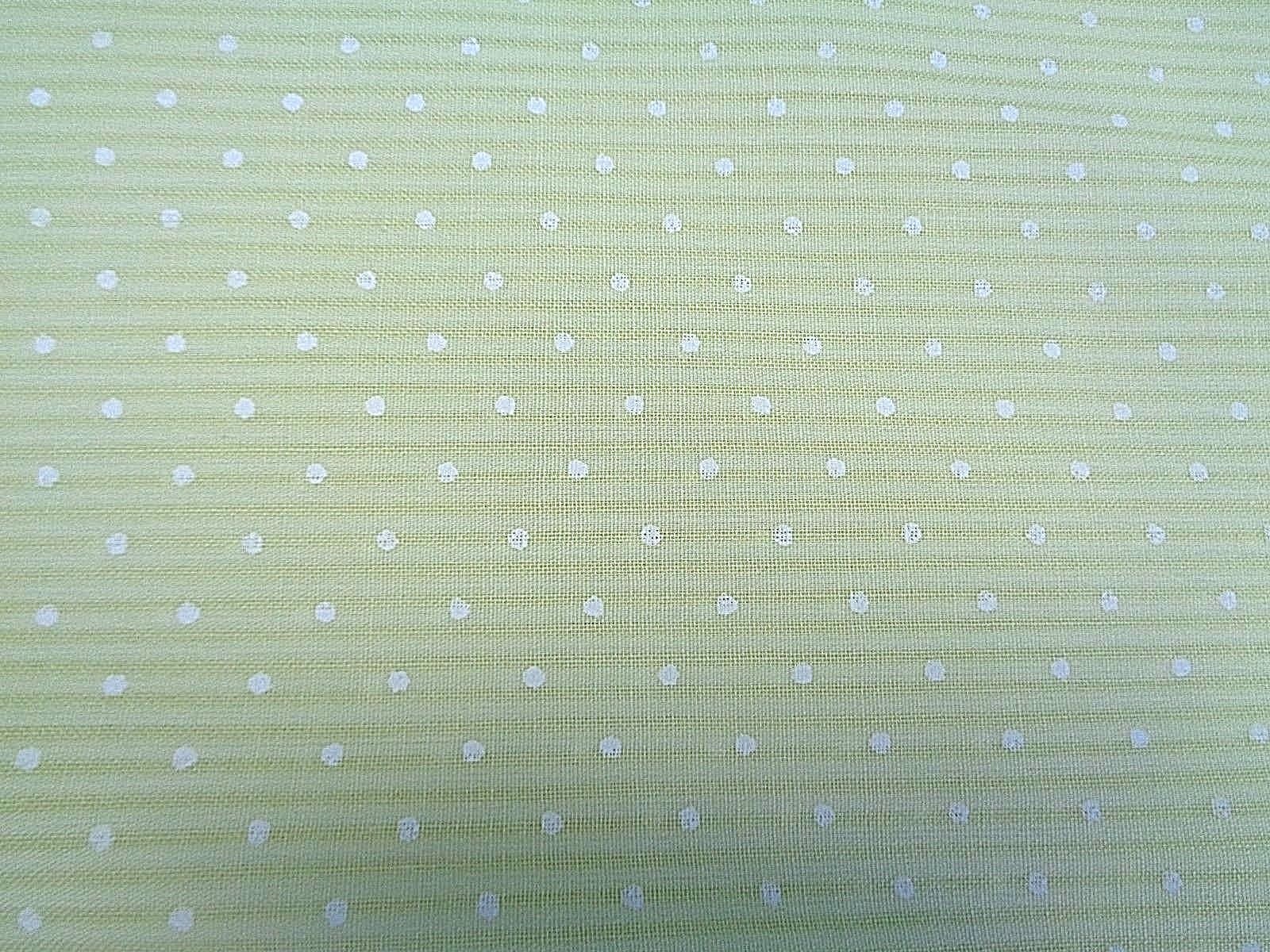 Vintage Sheer Poke A Dot NOS Fabric 3 Yards Pale Yellow