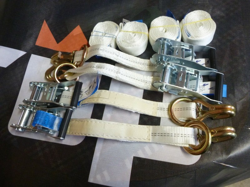 4x Verzurr Riemen Gurt Brenderup 106069 Weiss (Art.1933)