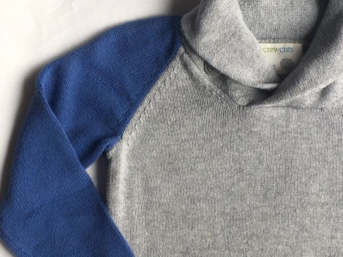 Crewcuts Sweater Size 2T 24 Months Boys Long Sleeved Top Blue Gray Crossover